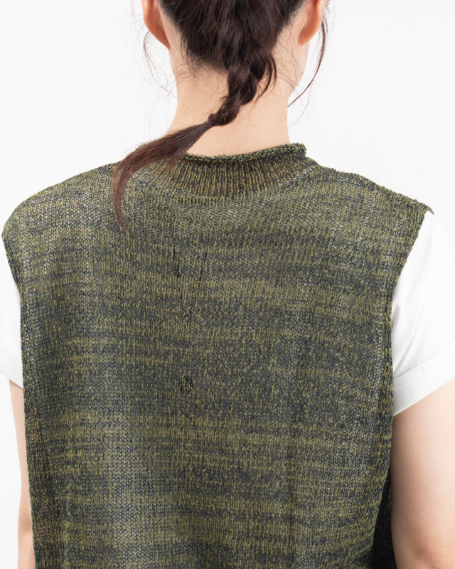 SJ-0103　SO[ ] WASHI mist １つボタンベスト