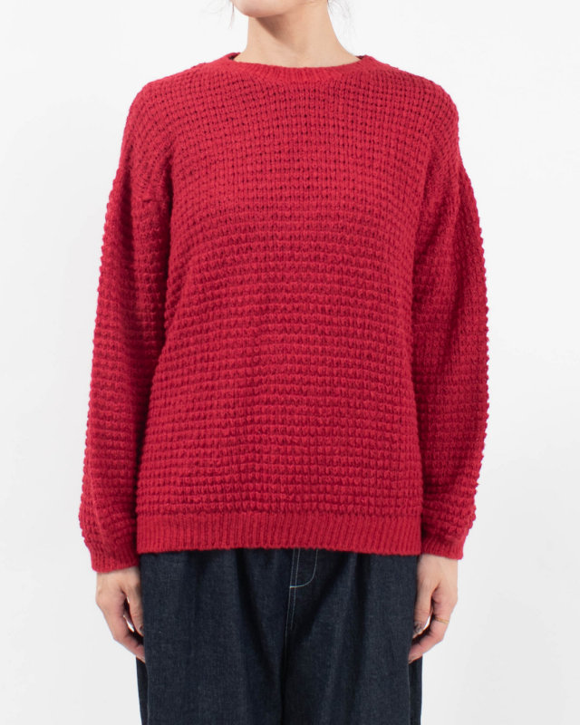 SJ-0126 SO[ ] Wool×WASHI ワッフル柄プルオーバー