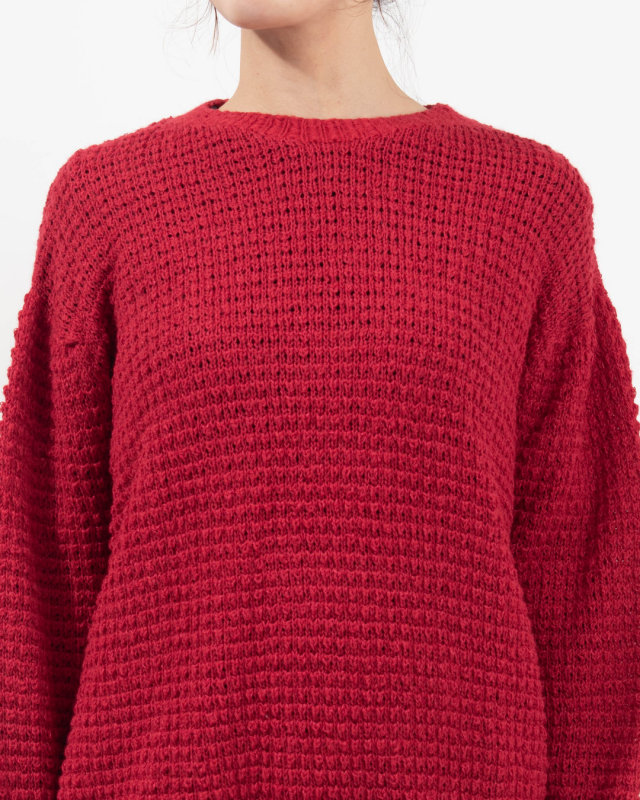 SJ-0126 SO[ ] Wool×WASHI ワッフル柄プルオーバー