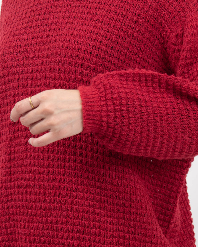 SJ-0126 SO[ ] Wool×WASHI ワッフル柄プルオーバー