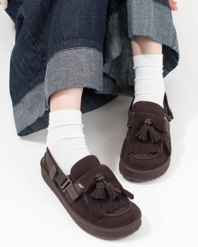 SK-296 SHAKA MOC MULE TASSEL SUEDE