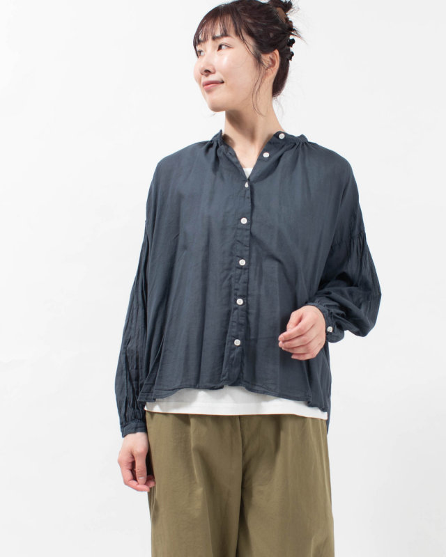 SK2001266  SUN VALLEY 40ボイル 日本製品染 スタンドシャツ