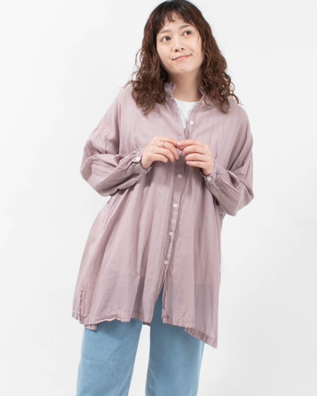 SK2003268  SUN VALLEY 40ボイル 日本製品染 チュニックシャツ