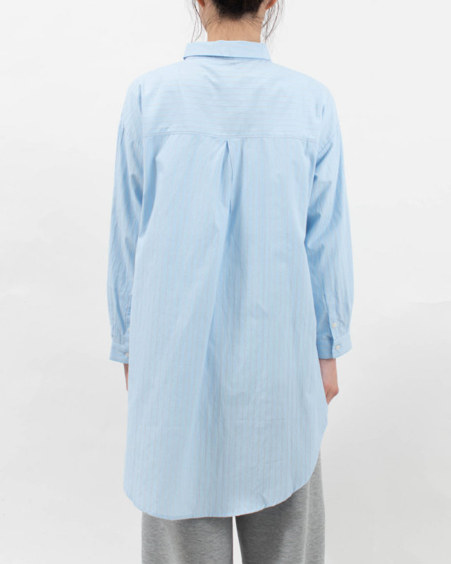 SK2007262  SUN VALLEY コットンドビーストライプ チュニックシャツ