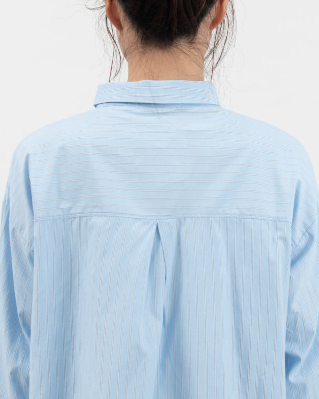 SK2007262  SUN VALLEY コットンドビーストライプ チュニックシャツ