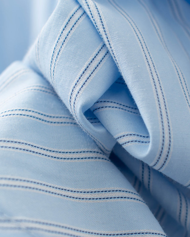 SK2007262  SUN VALLEY コットンドビーストライプ チュニックシャツ