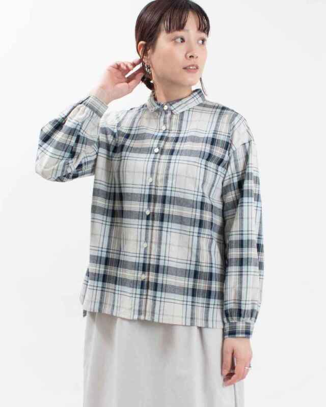 SK2019254  SUN VALLEY チェックレギュラーカラーシャツ