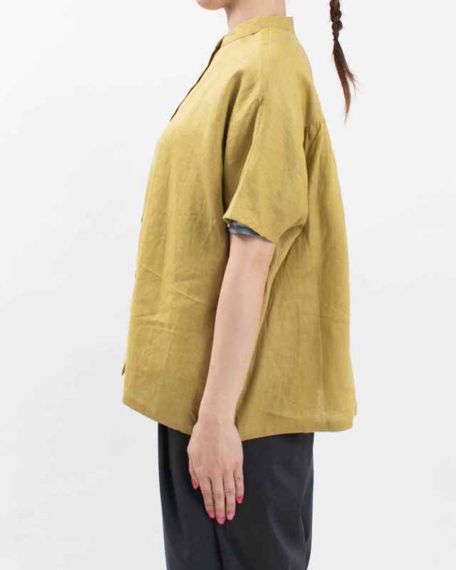 SK2059254  SUN VALLEY 14リネン平織りワイドブラウス