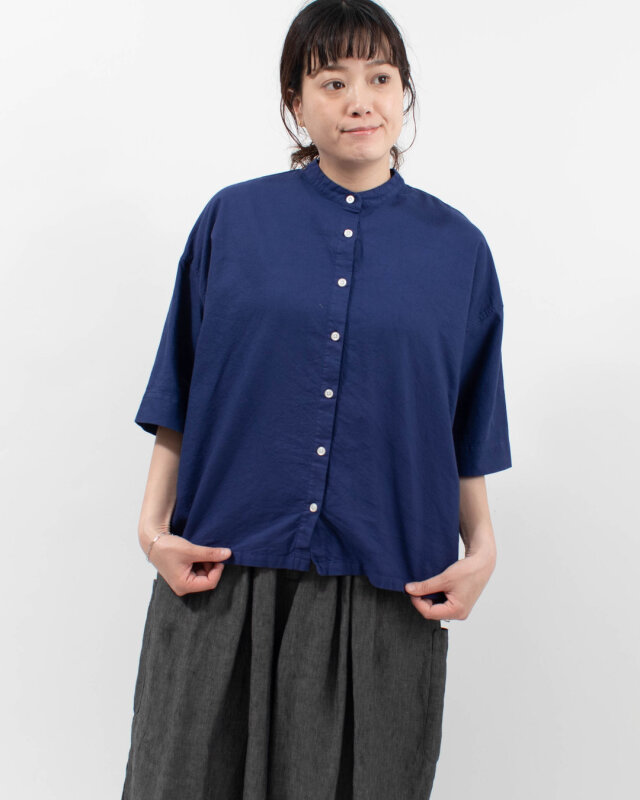 SUN VALLEY 製品染め オックス スタンドシャツ