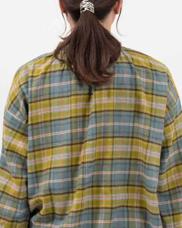 SK8011256 SUN VALLEY 21コットン綾織起毛 チェック柄ブラウス