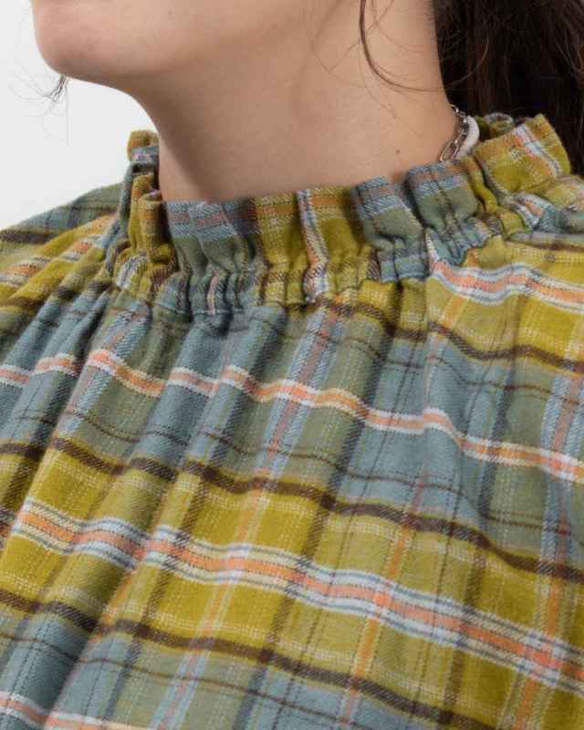 SK8011256 SUN VALLEY 21コットン綾織起毛 チェック柄ブラウス