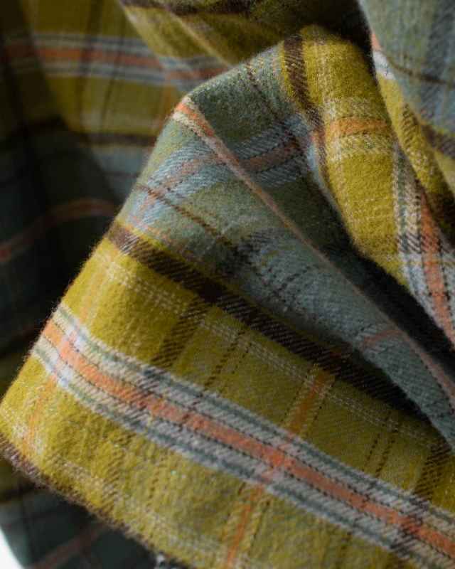 SK8011256 SUN VALLEY 21コットン綾織起毛 チェック柄ブラウス