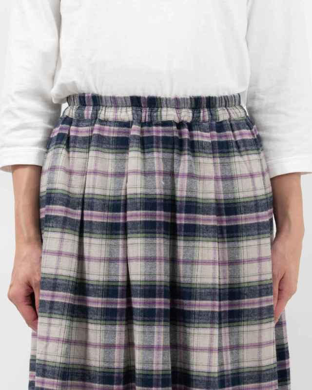 SK8014259 SUN VALLEY 21コットン綾織起毛 チェック柄スカート