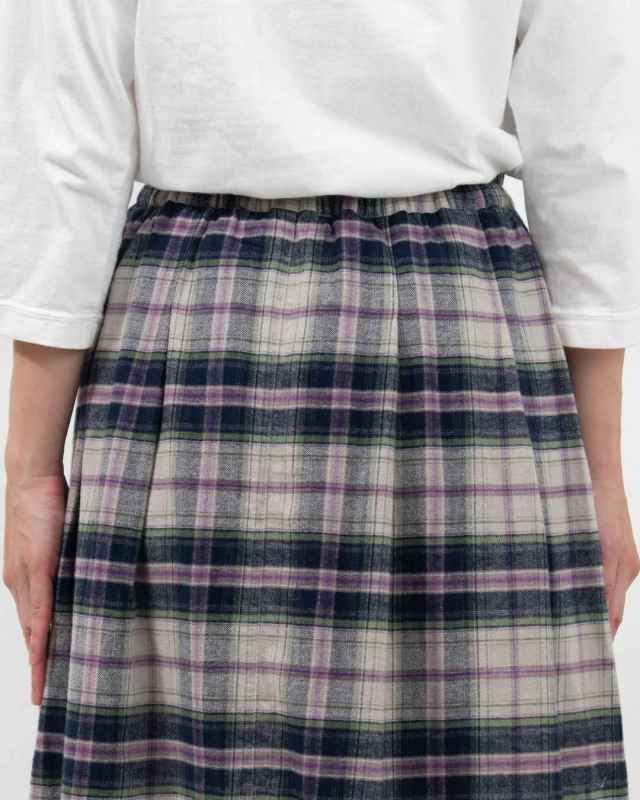 SK8014259 SUN VALLEY 21コットン綾織起毛 チェック柄スカート