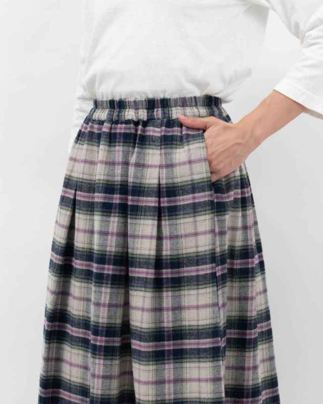 SK8014259 SUN VALLEY 21コットン綾織起毛 チェック柄スカート