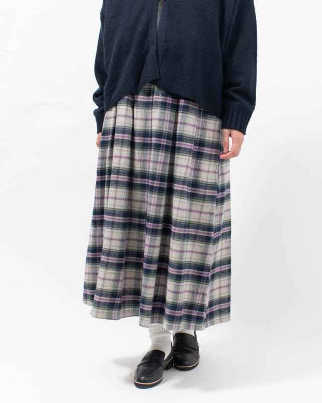 SK8014259 SUN VALLEY 21コットン綾織起毛 チェック柄スカート