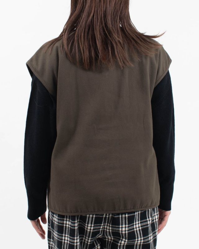 SK8035250  SUN VALLEY 16TCRドビークロス綾織起毛裏ヘリンボーン リバーシブルベスト