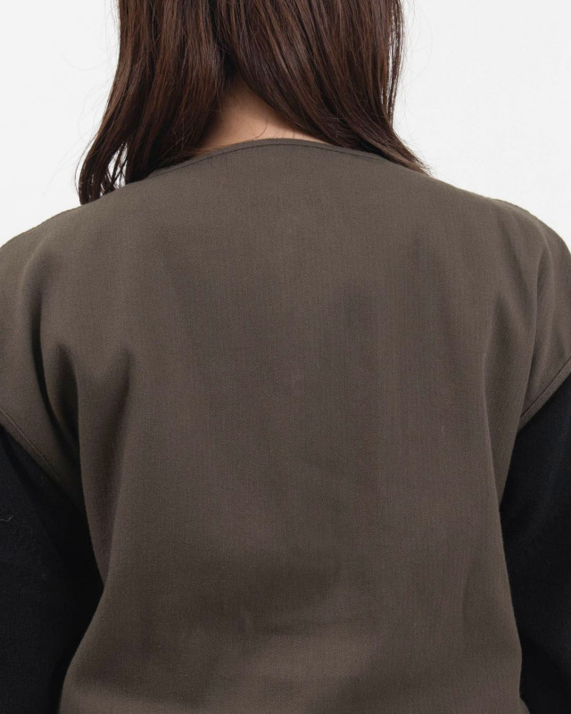 SK8035250  SUN VALLEY 16TCRドビークロス綾織起毛裏ヘリンボーン リバーシブルベスト