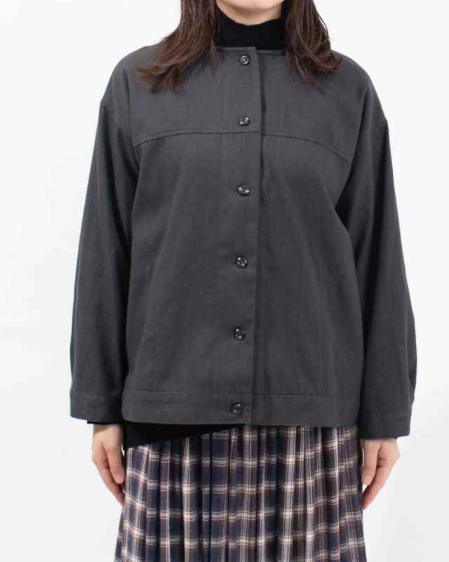 SK8036251  SUN VALLEY 16TCRドビークロス綾織起毛裏ヘリンボーン ブラウス