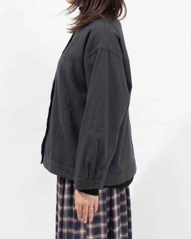 SK8036251  SUN VALLEY 16TCRドビークロス綾織起毛裏ヘリンボーン ブラウス