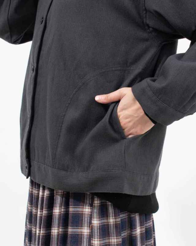 SK8036251  SUN VALLEY 16TCRドビークロス綾織起毛裏ヘリンボーン ブラウス