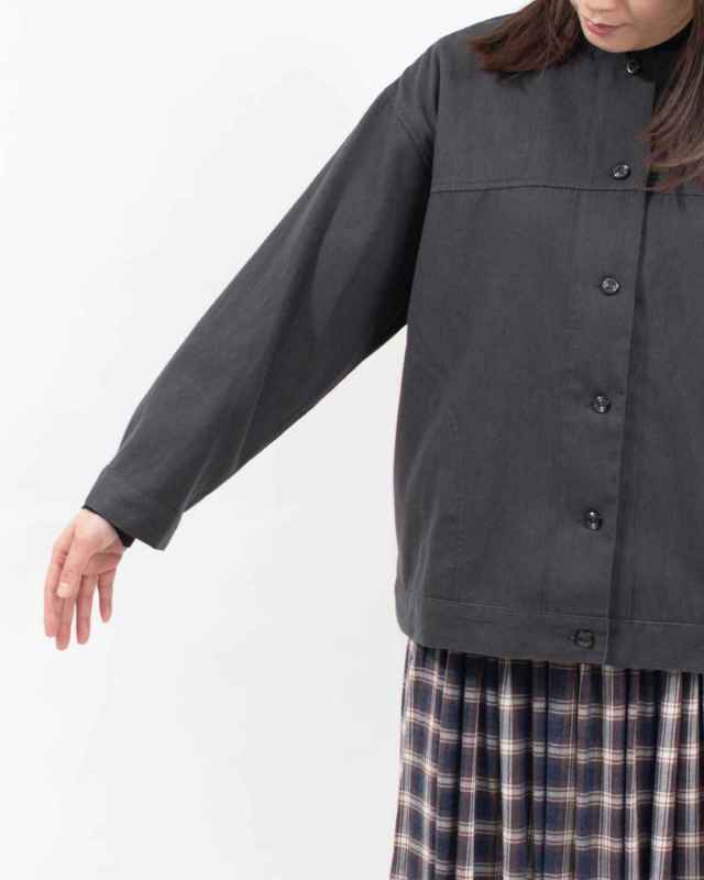 SK8036251  SUN VALLEY 16TCRドビークロス綾織起毛裏ヘリンボーン ブラウス