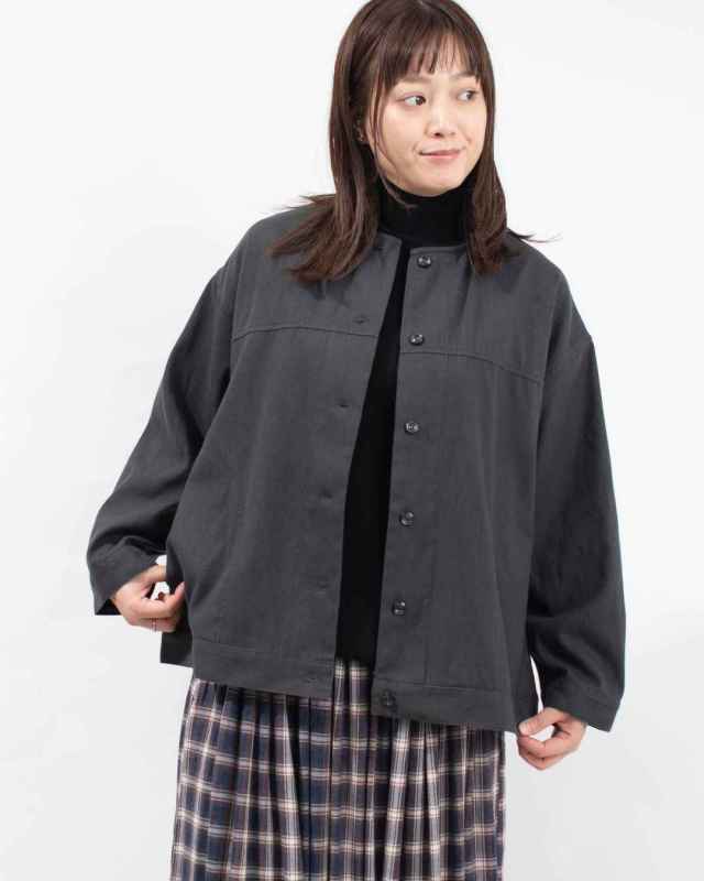 SK8036251  SUN VALLEY 16TCRドビークロス綾織起毛裏ヘリンボーン ブラウス