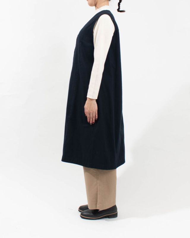 SUN VALLEY 16TCRドビークロス綾織起毛裏ヘリンボーンワンピース