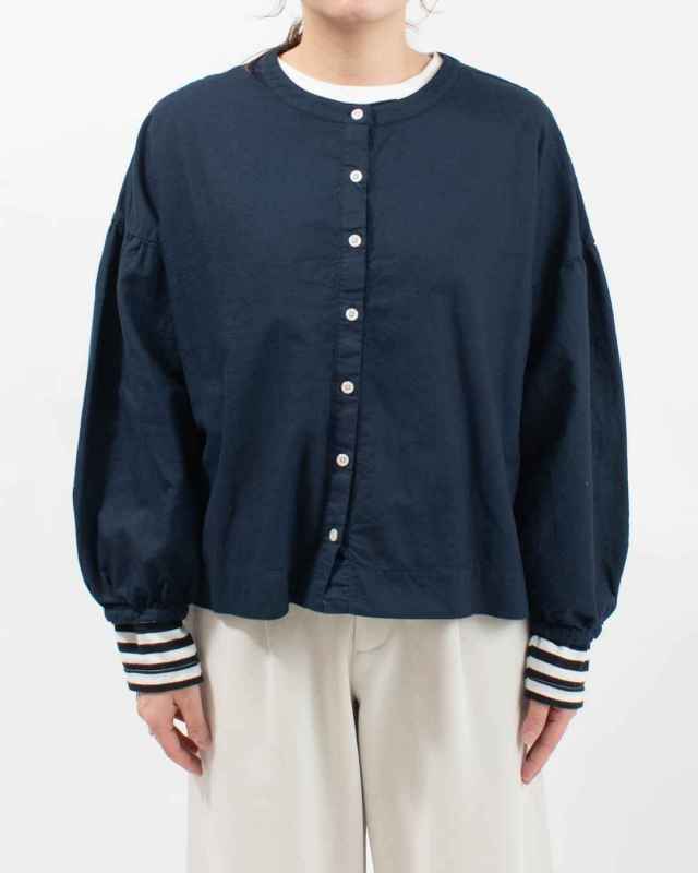 SK8102257  SUN VALLEY オックス日本製品染2WAYブラウス