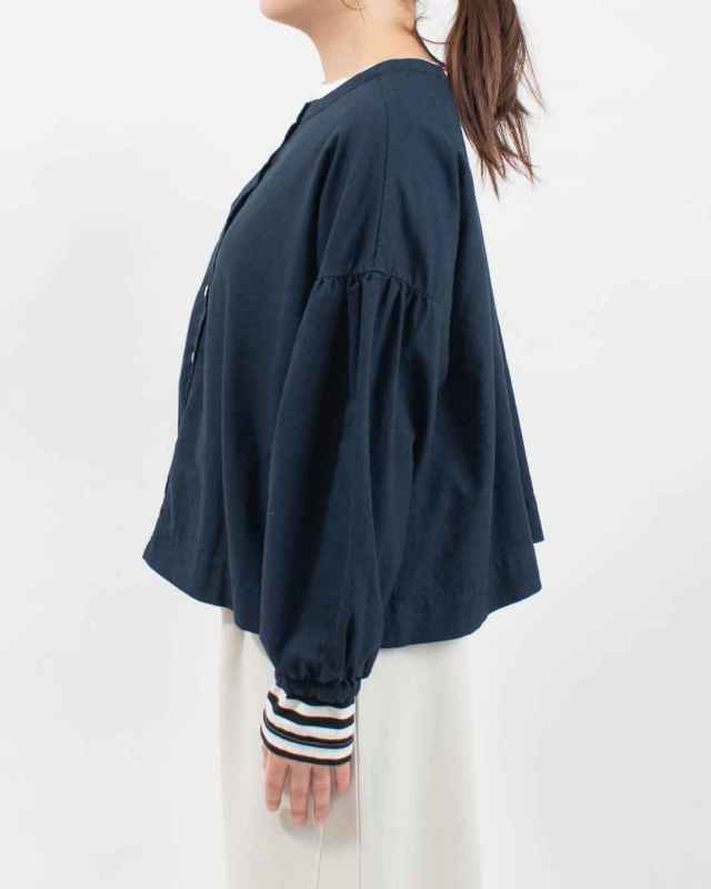 SK8102257  SUN VALLEY オックス日本製品染2WAYブラウス