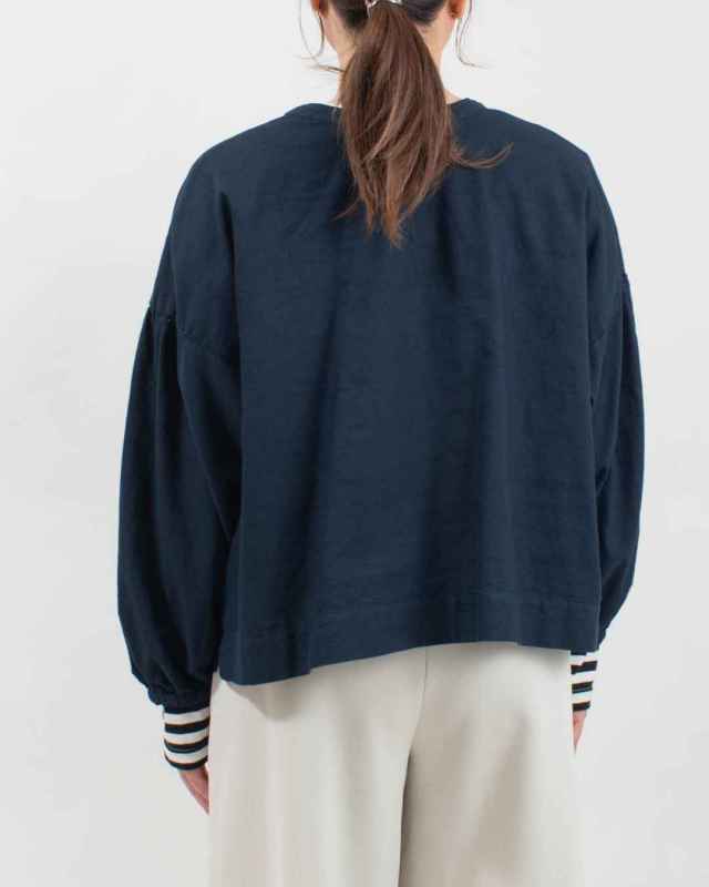 SK8102257  SUN VALLEY オックス日本製品染2WAYブラウス