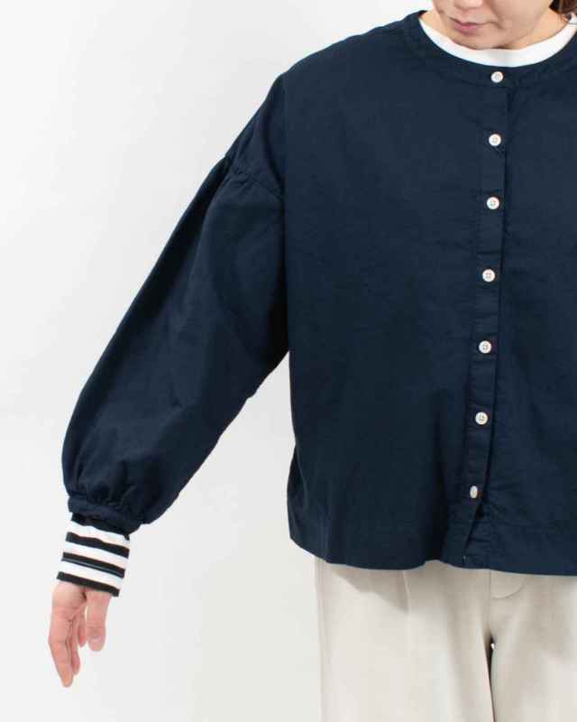 SK8102257  SUN VALLEY オックス日本製品染2WAYブラウス