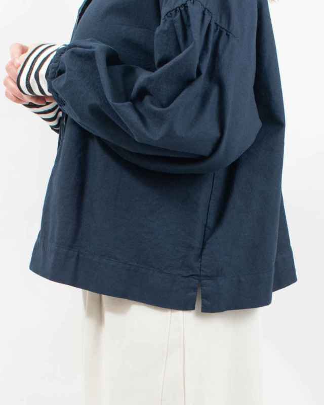 SK8102257  SUN VALLEY オックス日本製品染2WAYブラウス