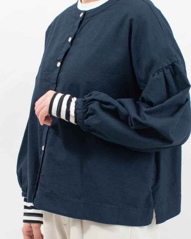 SK8102257  SUN VALLEY オックス日本製品染2WAYブラウス