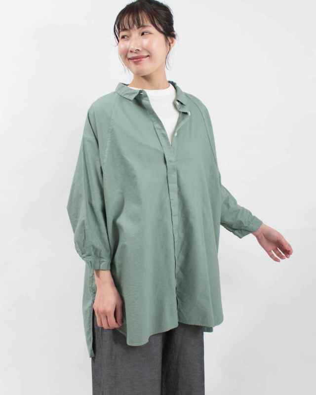 SK8103258  SUN VALLEY オックス日本製品染ドルマンブラウス