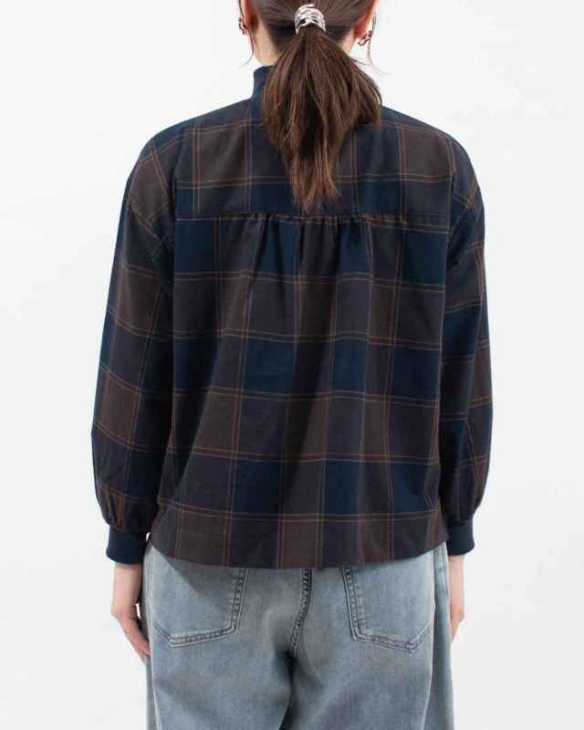 SK8106251 SUN VALLEY 21コットン平織起毛ブロックチェックブラウス