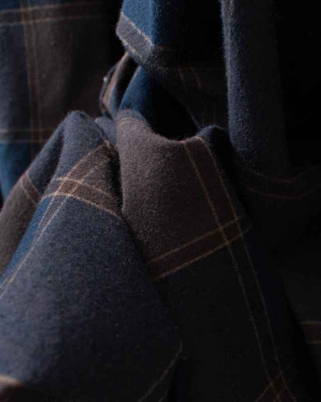 SK8106251 SUN VALLEY 21コットン平織起毛ブロックチェックブラウス