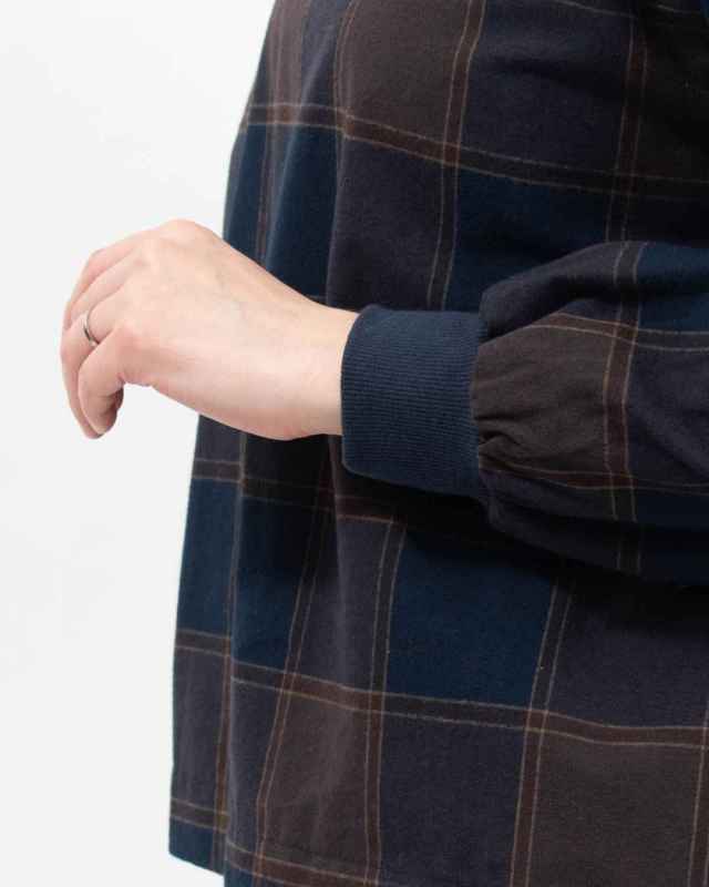 SK8106251 SUN VALLEY 21コットン平織起毛ブロックチェックブラウス