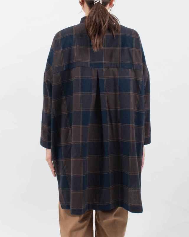 SK8107252  SUN VALLEY 21コットン平織起毛ブロックチェックチュニック