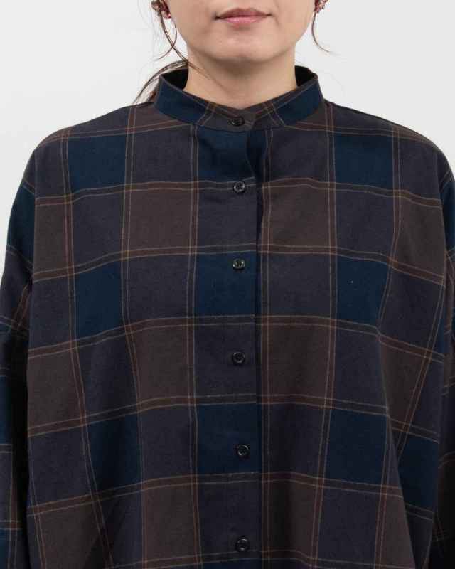 SK8107252  SUN VALLEY 21コットン平織起毛ブロックチェックチュニック