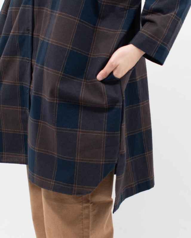 SK8107252  SUN VALLEY 21コットン平織起毛ブロックチェックチュニック