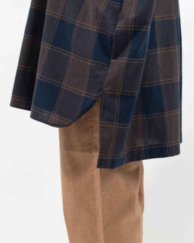 SK8107252  SUN VALLEY 21コットン平織起毛ブロックチェックチュニック