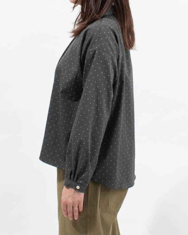 SK8115250  SUN VALLEY ポリエステルツイルドットプリントシャツ