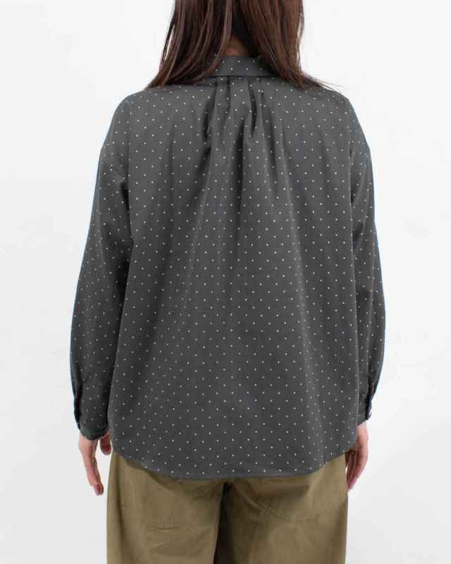 SK8115250  SUN VALLEY ポリエステルツイルドットプリントシャツ