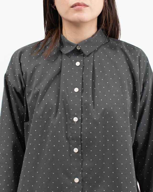 SK8115250  SUN VALLEY ポリエステルツイルドットプリントシャツ