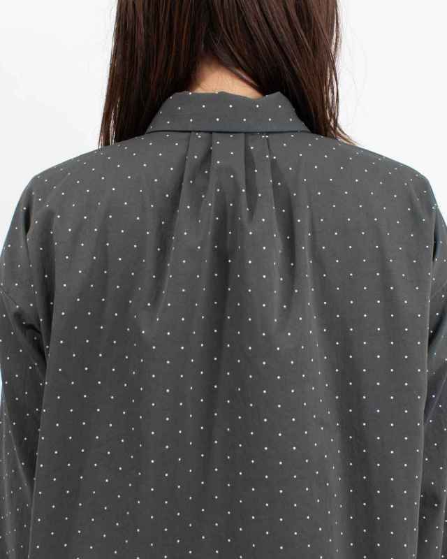 SK8115250  SUN VALLEY ポリエステルツイルドットプリントシャツ