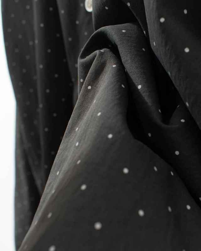 SK8115250  SUN VALLEY ポリエステルツイルドットプリントシャツ