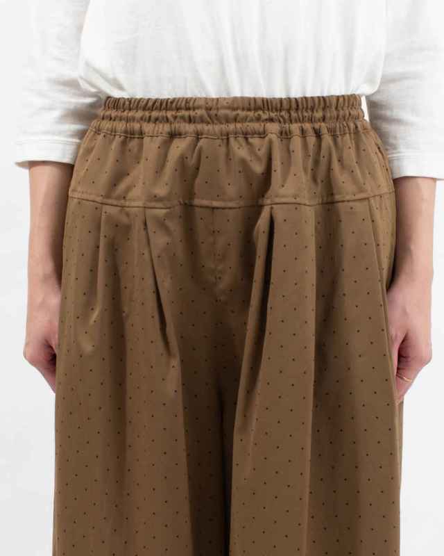 SK8119254  SUN VALLEY ポリエステルツイルドットプリントパンツ