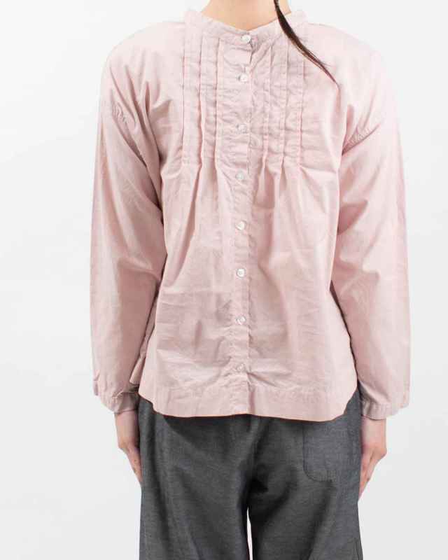 SK8121256  SUN VALLEY 30コットン平織 日本製品染 タックブラウス