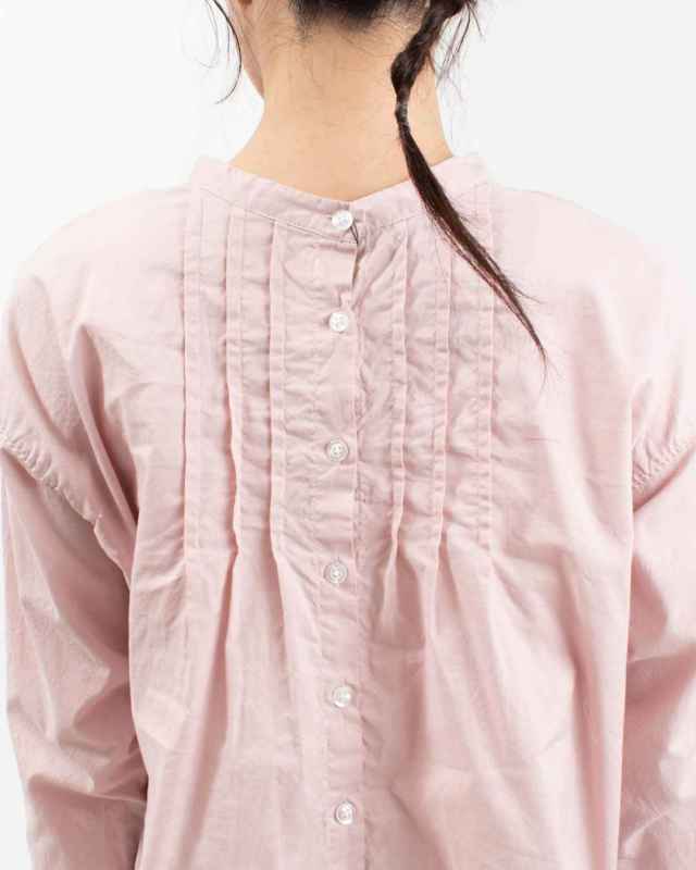 SK8121256  SUN VALLEY 30コットン平織 日本製品染 タックブラウス